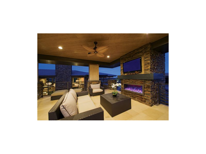 Amantii BI-50-SLIM Indoor-Outdoor Linear Fireplace ...