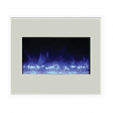 Amantii White Glass Surround for ZECL-30-3226-BG Fireplace Insert