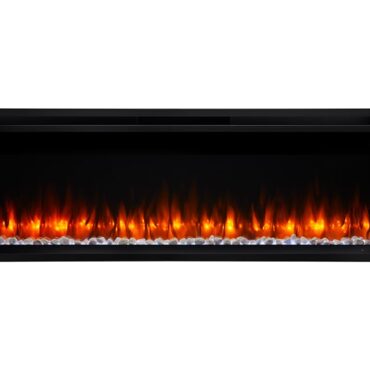 50″ Allusion Platinum recessed linear electric fireplace