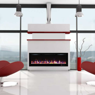 T0SO-BEF-50BIF Electric fireplace narrow facade 50 inch black, 750/